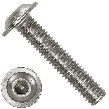 Винт М8х10 с полукруглой головкой и фланцем DIN 7380-2 нержавеющая сталь А2